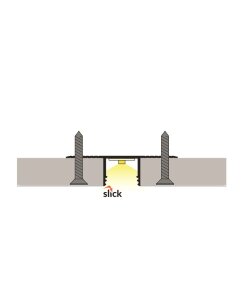 2 Meter LED Trockenbauprofil 180 Grad 14mm Rohaluminium Serie Eco