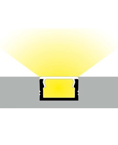3 Meter LED Aufbauprofil Silber eloxiert 9mm ohne Abdeckung