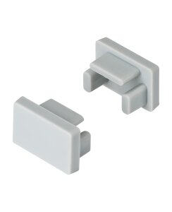 Endkappen 2er Set für LED Aufbauprofil 9mm grau