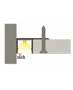 4 Meter LED Trockenbauprofil Abschluss 14mm Rohaluminium Serie Eco