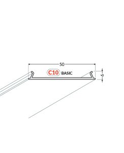4 Meter Abdeckung Typ C10 Opal Klickabdeckung für XL 50mm