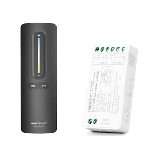 2.4 GHz 1 Zonen Funkcontroller Set für einfarbige und Dualweiße LED Bänder 12-24VDC 12A Serie Light