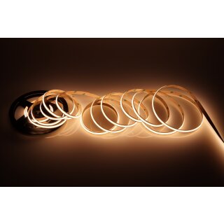 5 Meter COB LED Streifen 12V Warmweiss 3000K 8W & 320 Leds/M IP20