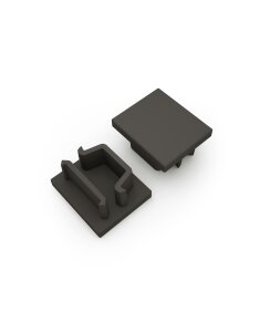 Endkappen 2er Set schwarz für Aufputz 12 MAG Serie AVA