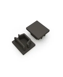 Endkappen 2er Set schwarz für Aufputz 12 MAG Serie AVA