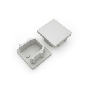 Endkappen 2er Set grau Aufputz 12 Serie AVA