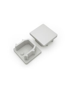 Endkappen 2er Set grau Aufputz 12 Serie AVA