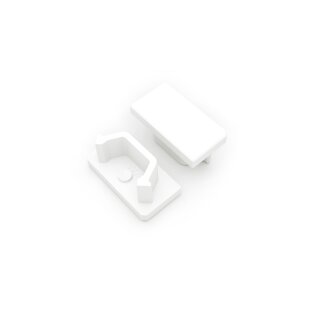 Endkappen 2er Set weiß Aufputz flach 12mm Serie AVA