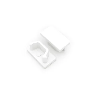 Endkappen 2er Set weiß Aufputz flach 12mm Serie AVA