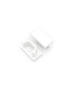 Endkappen 2er Set weiß Aufputz flach 12mm Serie AVA