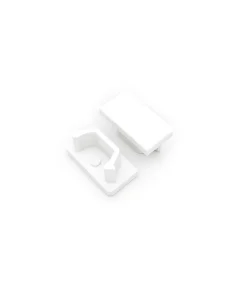 Endkappen 2er Set weiß Aufputz flach 12mm Serie AVA