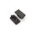 Endkappen 2er Set schwarz Aufputz flach 12mm Serie AVA