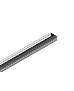 2 Meter LED Aluleiste Aufputz flach Silber 12mm Serie AVA