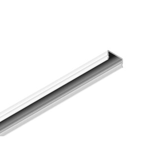 2 Meter LED Aluleiste Aufputz flach weiß 12mm Serie AVA