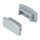 Endkappen 2er Set für Möbelprofil 13mm grau Serie Eco Plus