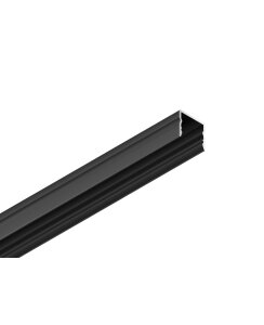 2 Meter LED Aluleiste Aufputz schwarz 12mm Serie AVA