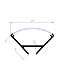 2 Meter LED Aluleiste Corner 45 Grad 21mm Serie Eco Plus...