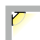2 Meter LED Aluleiste Corner 45 Grad 21mm Serie Eco Plus Silber