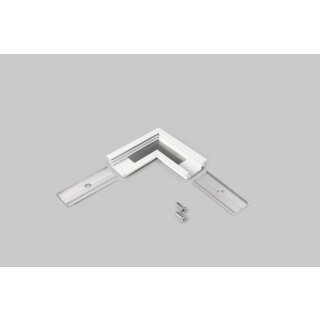 LED Aluprofil "Einbau Flach 10mm "90° Winkel Eckverbindung weiß lackiert Serie M