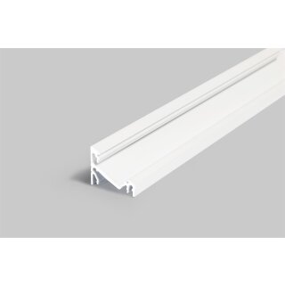 2 Meter LED Profil Corner 30 Grad weiss lackiert ohne Abdeckung 14mm Serie L