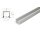 2 Meter LED Profil Einbau Tief natureloxiert silber ohne Abdeckung 21mm Serie L