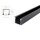 2 Meter LED Profil Einbau Tief Schwarz eloxiert ohne Abdeckung 21mm Serie L