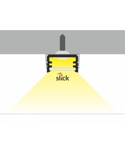 2 Meter LED Aluleiste Aufputz Mini 8mm Serie ECO schwarz eloxiert