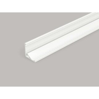 2 Meter LED Aluleiste Corner 30 - 60 Grad Serie ECO weiss