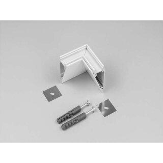 90 Grad Ecke für Wall 10mm weiß lackiert Innenecke