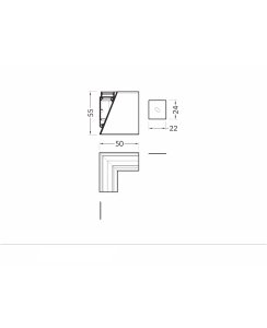 90 Grad Ecke für Wall 10mm weiß lackiert...