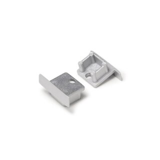 Endkappen, 2er Set für Einbau 10mm (Silber), Serie ECO