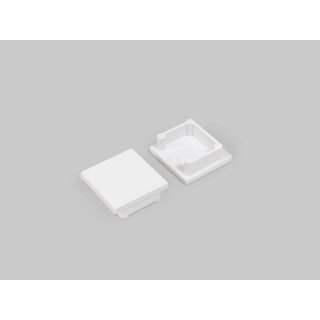 Endkappen, 2er Set für Aufputz 16mm (weiss), Serie ECO