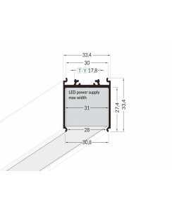 2 Meter LED Aluprofil Varia 08 weiss lackiert