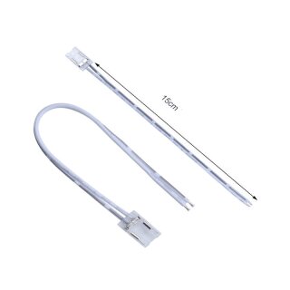 LED Verbinder mit Kabel Slim mit offenem Kabelende  für 8mm LED Streifen 2 POL
