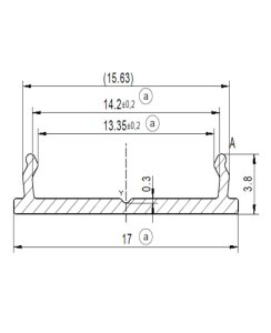2 Meter LED Aluprofil Simple Cooling (Rohaluminium)