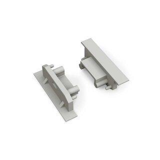 Endkappen 2er Set  für eloxiertes Profil "Einbau Flach"