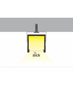 4 Meter LED Alu Profil Aufputz 16mm Serie ECO eloxiert silber