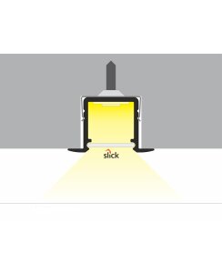 4 Meter LED Alu Profil Einbau 10mm Serie ECO weiss lackiert